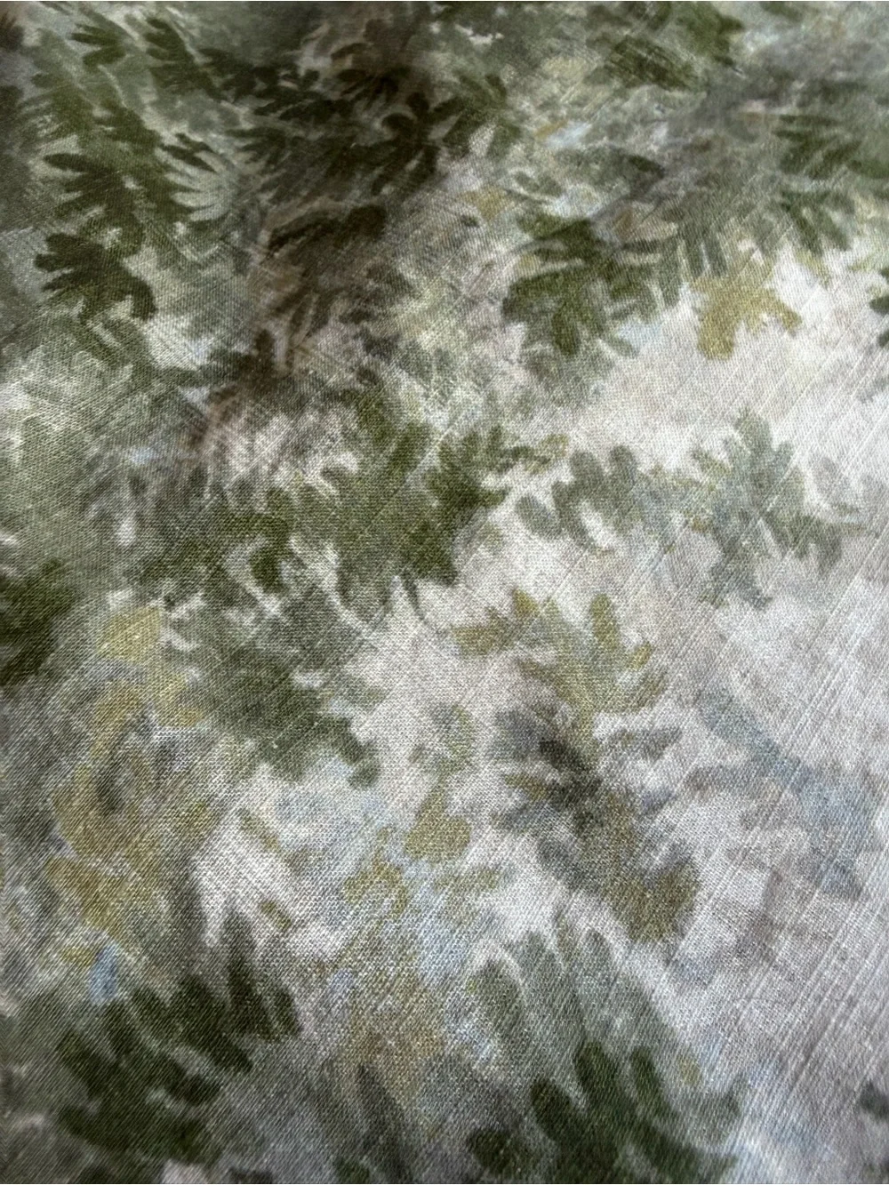 Pottery Barn Green and Beige Toile Duvet Cover